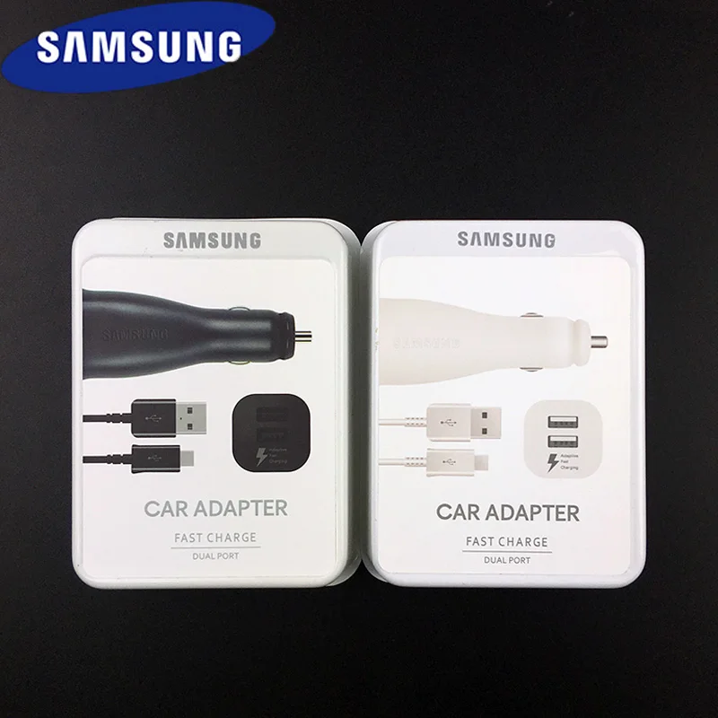 Оригинальное двойное автомобильное зарядное устройство Samsung 15 Вт Быстрая