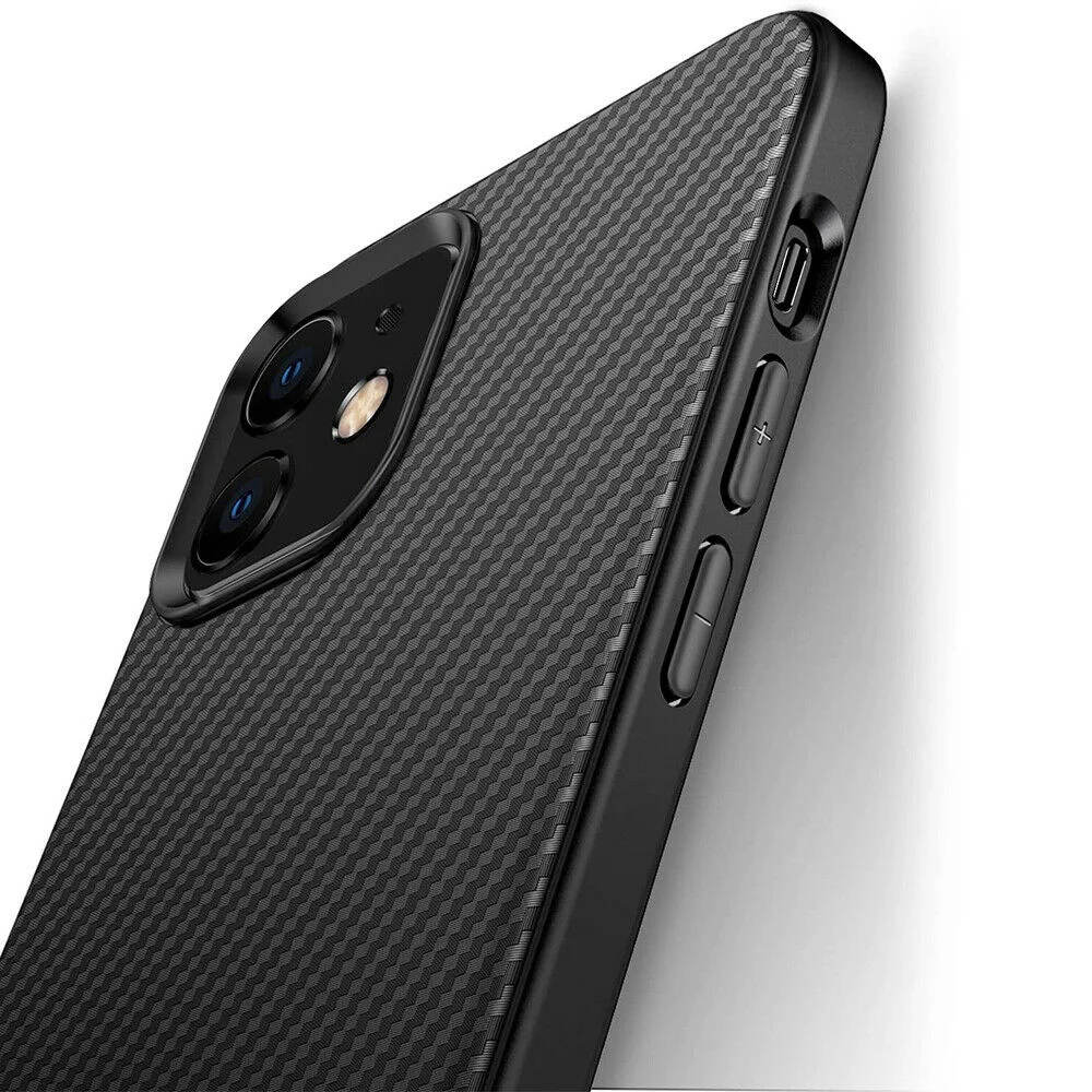 

Coque Silicone For IPhone 12/12 Mini/12 Pro Max 6/7/8/XS/XR/11 SE 2020 Antichoc Noir