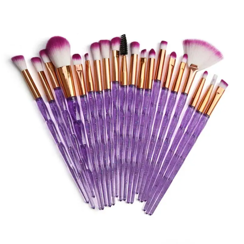 Набор кистей для макияжа с бриллиантовой ручкой пудра румяна щек набор 20