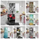 3D автомобиль самоклеящаяся водостойкая наклейка на холодильник домашний дизайн искусство обои Кухня Холодильник Дверь Наклейка на стену DIY фрески