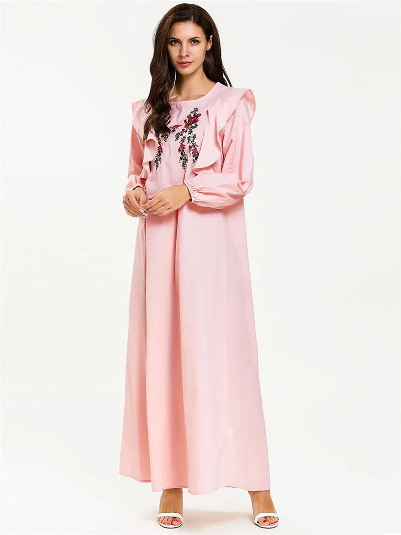 Длинное платье макси для молодых девушек розовые повседневные платья с