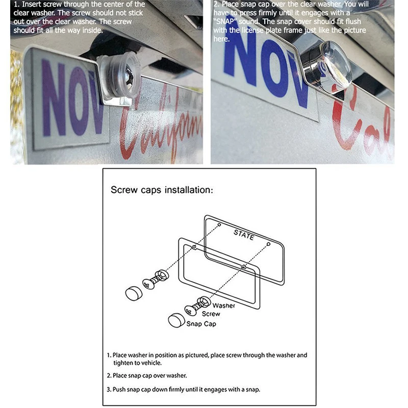 AOZBZ Stainless Steel License Plate Frame Tag Cover Holder For Auto Truck Vehicles Decorative Only for American Canada Car | Автомобили и