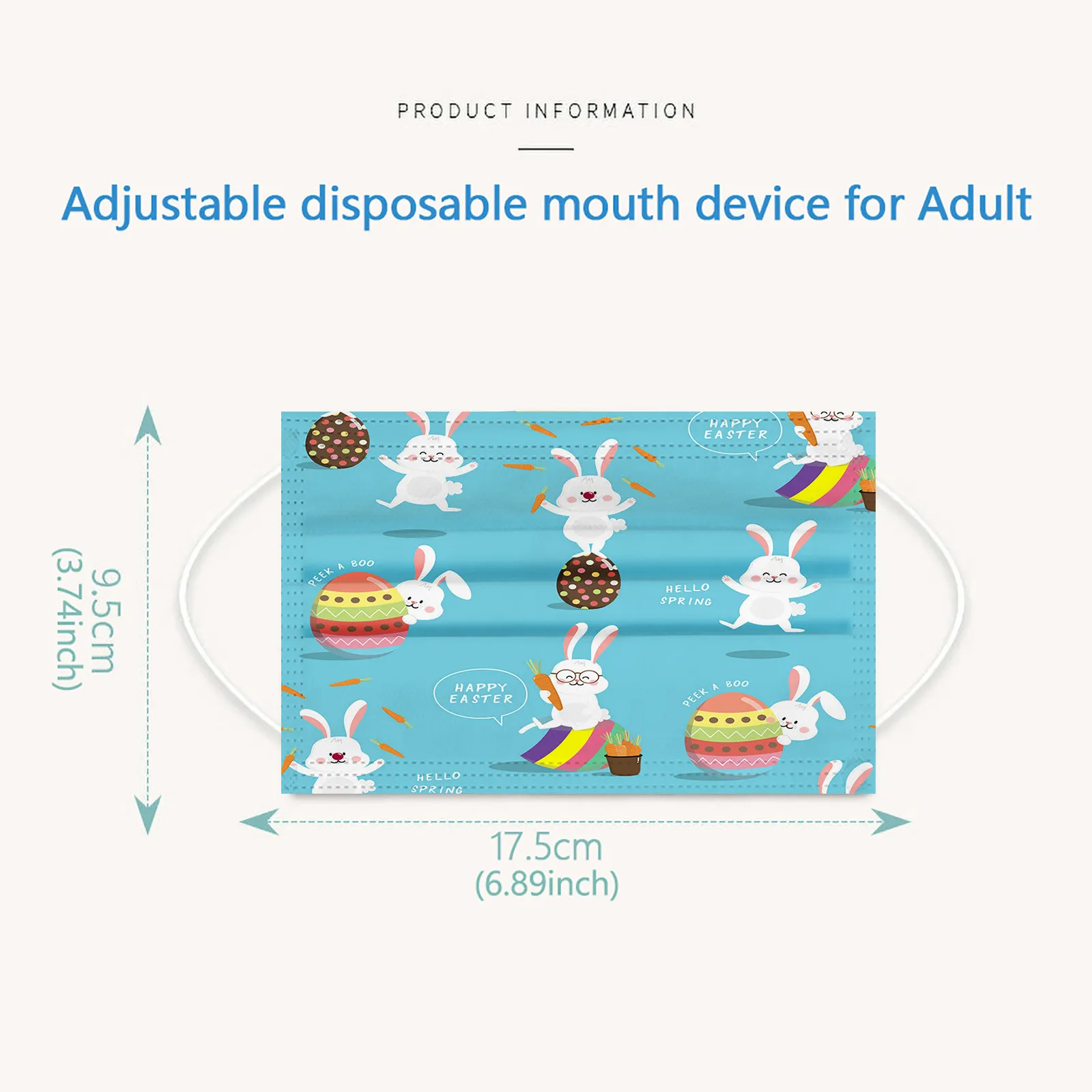 

Cute Rabbit Print Mask Disposable 3ply Filters Masks Adult Easter Mouth Mask Ear Loop Masque Rose Masques Mascarillas Mouth Caps