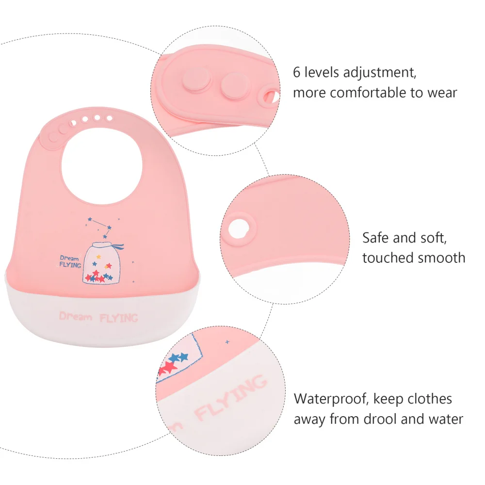 

1Pc Baby Eating Bib Toddlers Eating Bib Cartoon Silicone Baby Bib Safe Bib