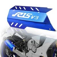 motocycle accessories exhaust pipe crash protector heat shield covers with logo for yamaha yzf r15 v3 2017 2018 2019 2020 mt 15