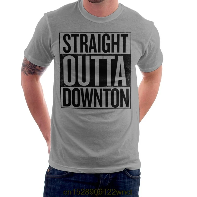 

2020 New Printed Funny Straight Outta Downton Abbey Men's T-Shirt camiseta masculina women's tshirt