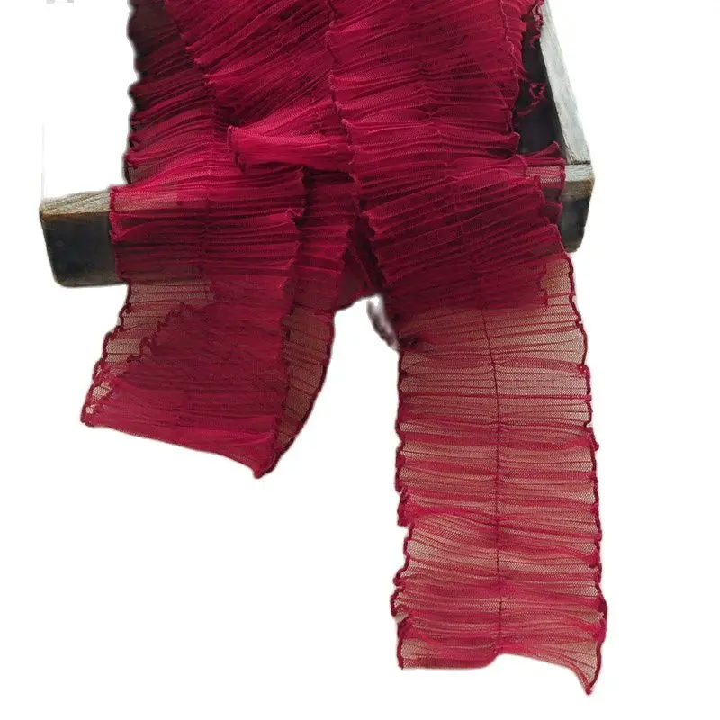 1 м плиссированная кружевная ткань для шитья свадебных принадлежностей 10 см