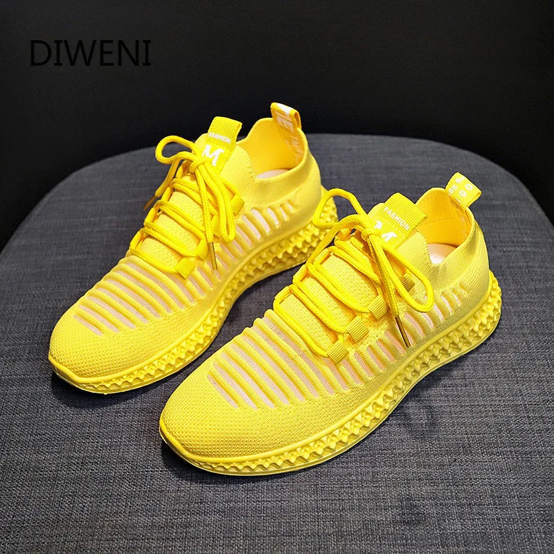 DIWEINI 2020 Autumn Women casual shoes fashion breathable Walking mesh lace up flat sneakers women tenis feminino b53 | Обувь