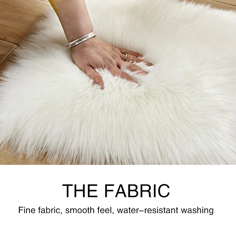 

Shaggy Carpet Wool Faux Fluffy Mats Artificial Sheepskin Hairy NO Lint Carpet For Living Room Mat Love Heart Rugs