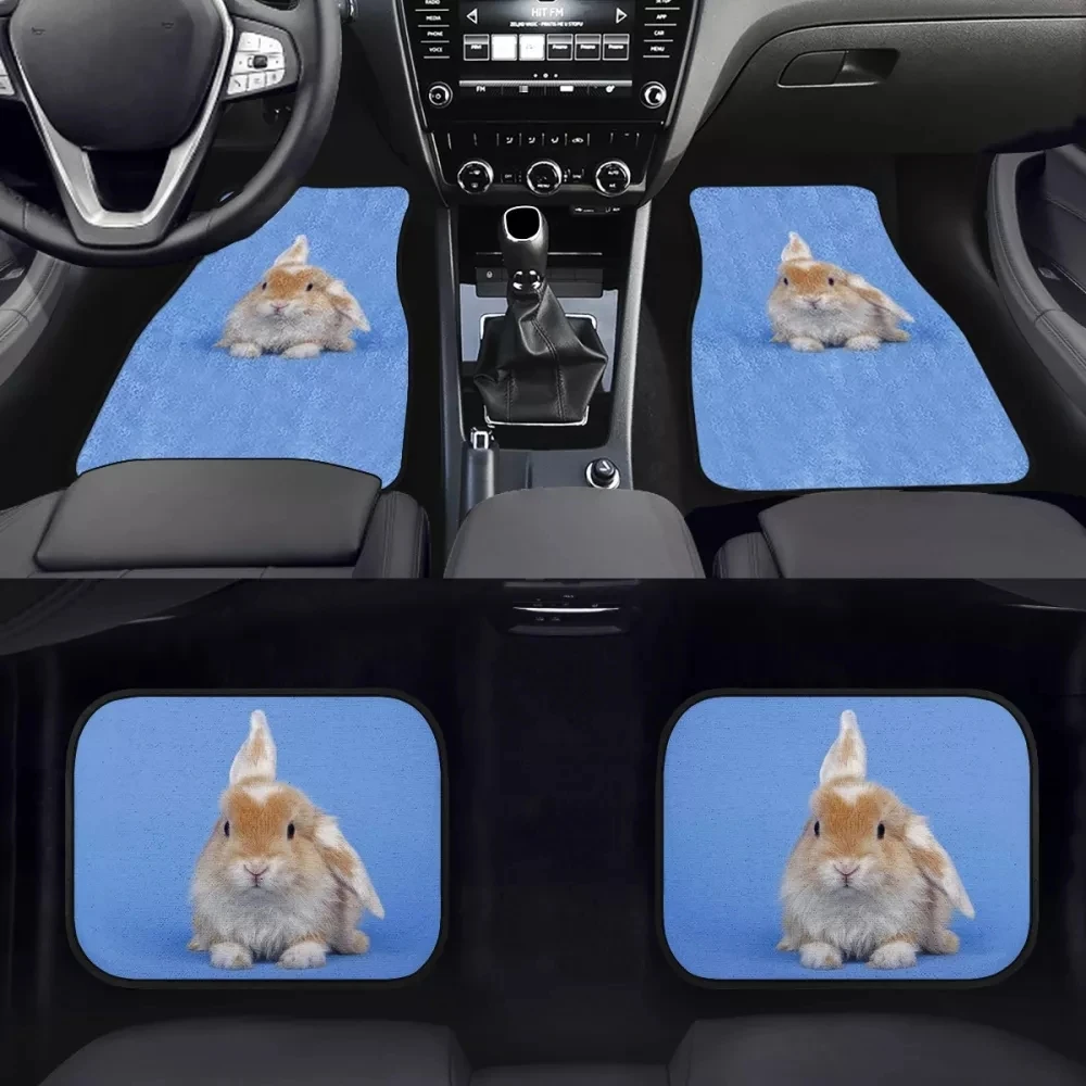

PinUp Angel Car Floor Mat Rabbit Hare Pattern Car Winter Accessories Auto Interior Decoration Vehicle Front&Back Carpets Hot