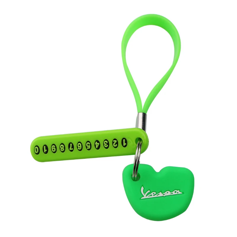 

Силиконовый чехол для автомобильного ключа, брелок для ключей с картой с номером телефона для Vespa Piaggio New Fly 3vte 125 Gts 200, брелок для стайлинга автомобиля