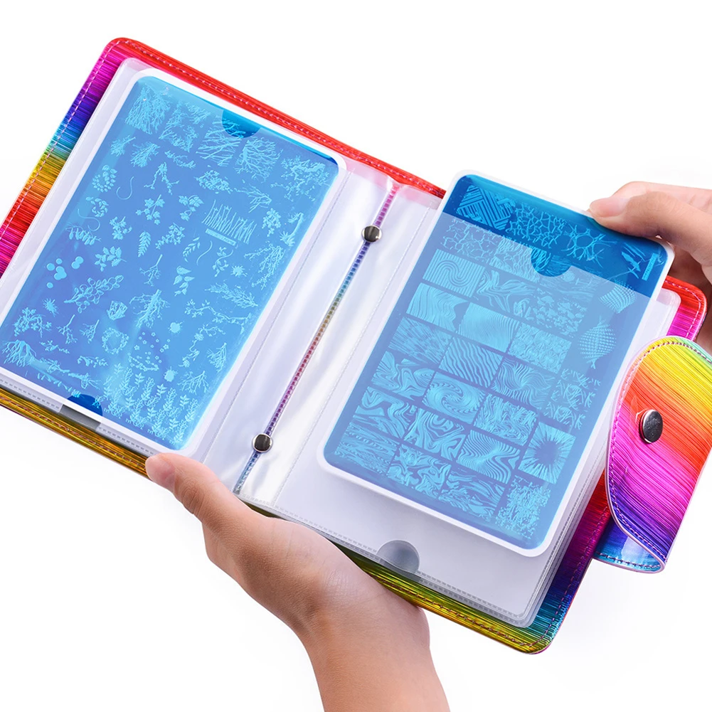 2020 Самая низкая цена светоотражающие 20 слотов для карт пластины штамповки ногтей