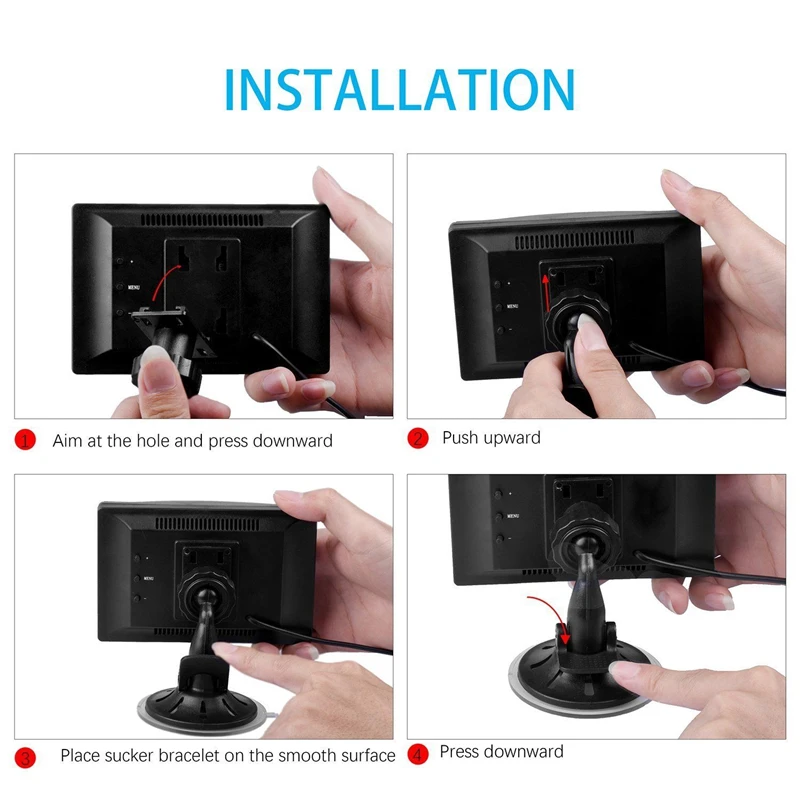 YuanTing 5 Inch TFT LCD Car Color Rear View Monitor Screen 12-24V for Parking Backup Camera with 2 Optional Bracket | Автомобили и