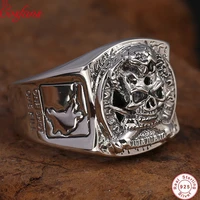 thailand vintage ring 100 real 925 sterling thai silver colour skull ting engagment joint ring men jewelry new arrival christma