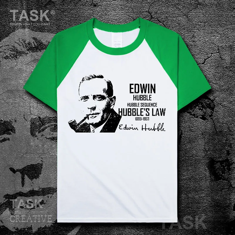 

American Astronomer Adwin Hubble Portrait Print T-Shirt Summer Cotton O-Neck Short Sleeve Unisex T Shirt New Size S-3XL