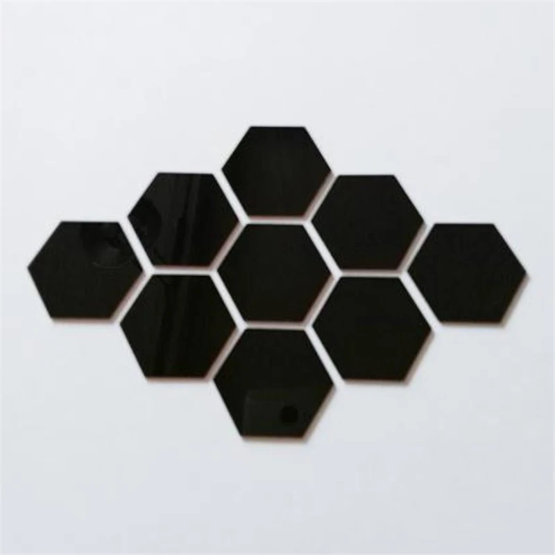

1PC Geometric Hexagon Mirror Wall Sticker DIY Home Decor Enlarge Living Room Removable Safety 2 Sizes Creative Wall stickers