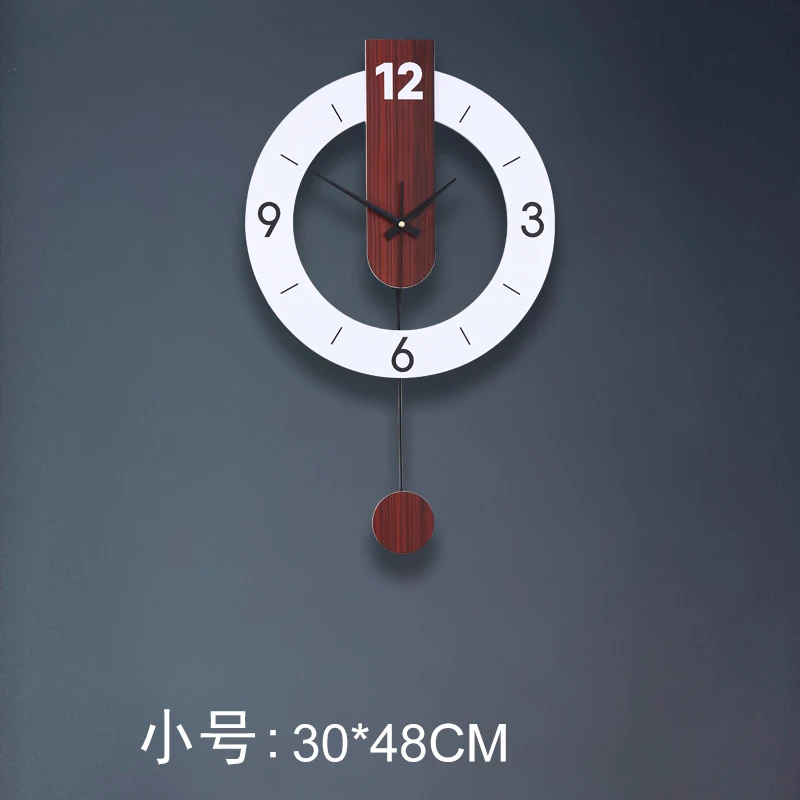 

Luxury Wall Clock Art Pendulum Nordic Large Wood Living Room Modern Design Creative Wall Clock Personality Home Decor DA60WC