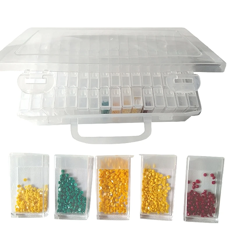 

64 Lattices Adjustable Plastic Storage Box Storage Box Box For Jewelry Diamond Embroidery Craft Bead Pill Storage Tool