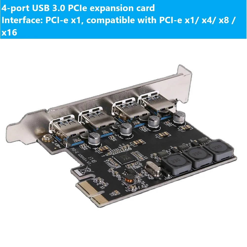 4 порта USB 3 0 PCIe Плата расширения PCI Express usb хаб адаптер SSU U3V04S портовый контроллер