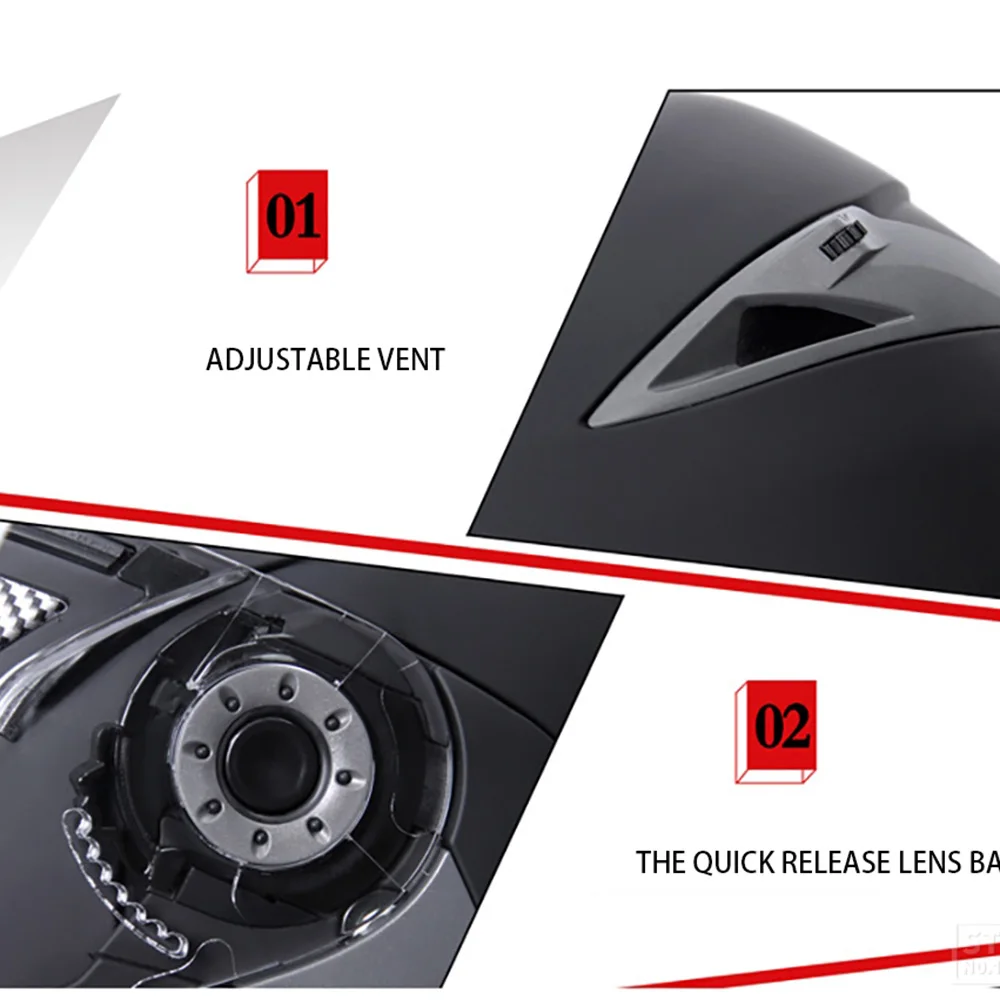 Мотоциклетный шлем JIEKAI с откидной крышкой модульный для мотокросса двойными