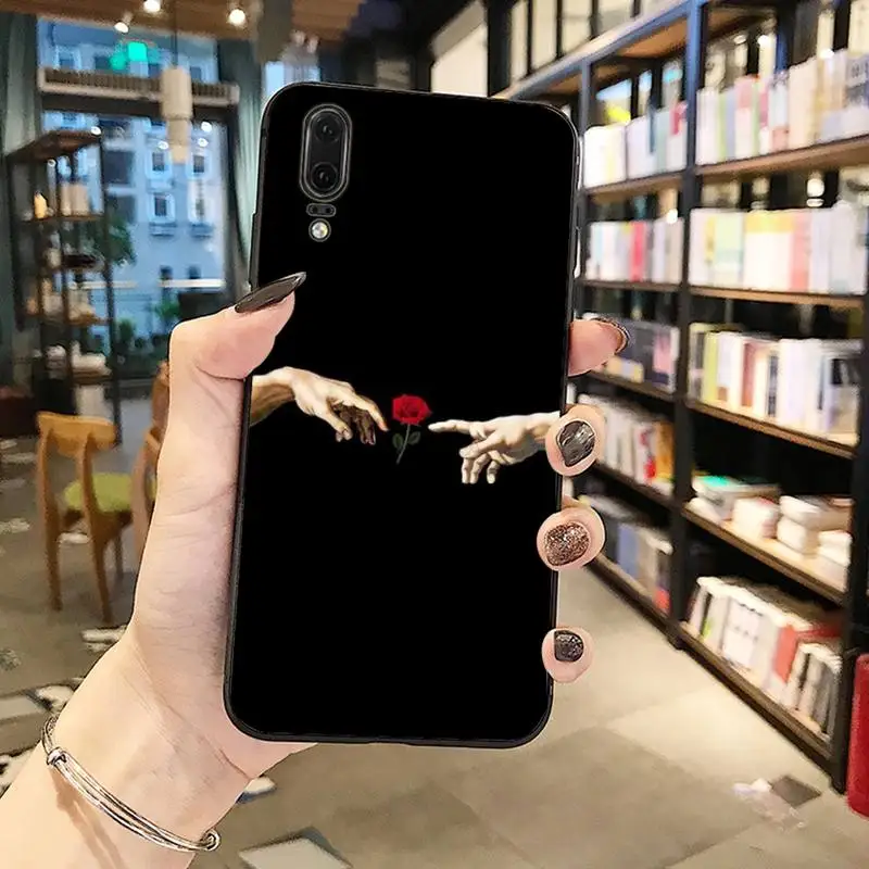 

Mona Lisa Art David statue Phone Case For Huawei Y5 Y6 II Y7 Y9 PRIME 2018 2019 NOVA3E P20 PRO P10 Honor 10