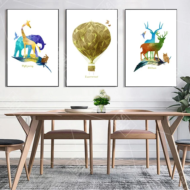 Олень с обнаженной женщины настенный Арт холст живопись скандинавские плакаты