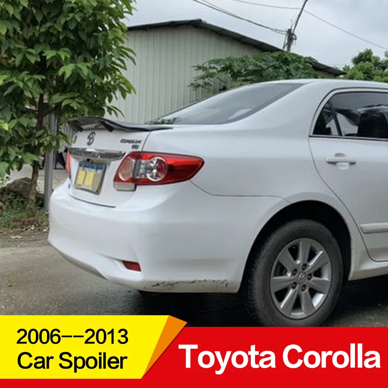 Использовать для Toyota corolla спойлер 2006 07 08 09 10 11 12 13 лет Глянцевая углеродное волокно/FRP заднее крыло R стиль спортивные аксессуары