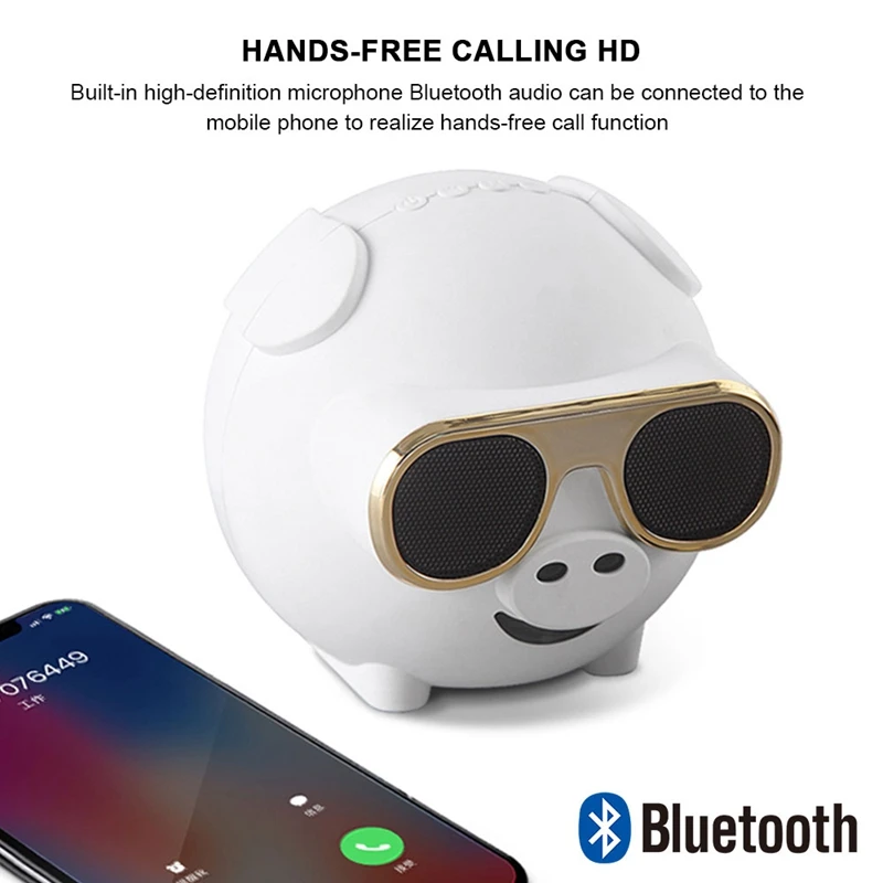 M60 Свинья Форма беспроводной Bluetooth Поющий динамик с микрофоном для караоке