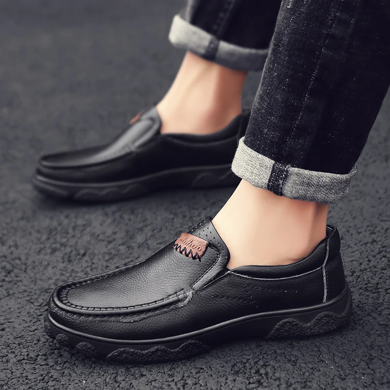 

Casual Sneaker Mens Shoes Hot Sale Men Sports Fashion Leather Brand Black Male Leisure Loafers For Shoe Man Causal