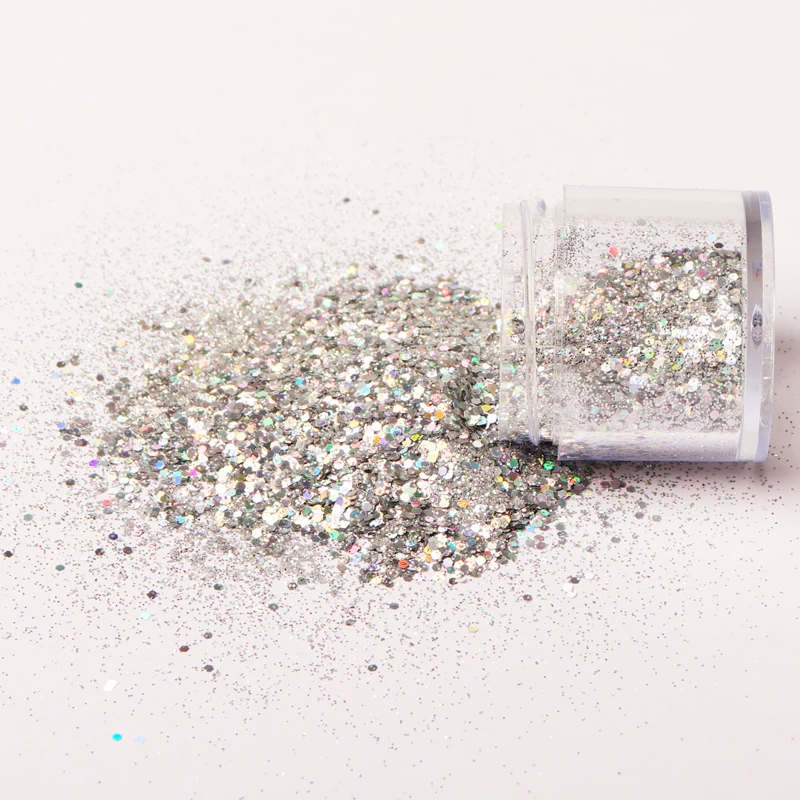 1 коробка голографическое искусство ногтей блестки 3D микс блеск серебро золото