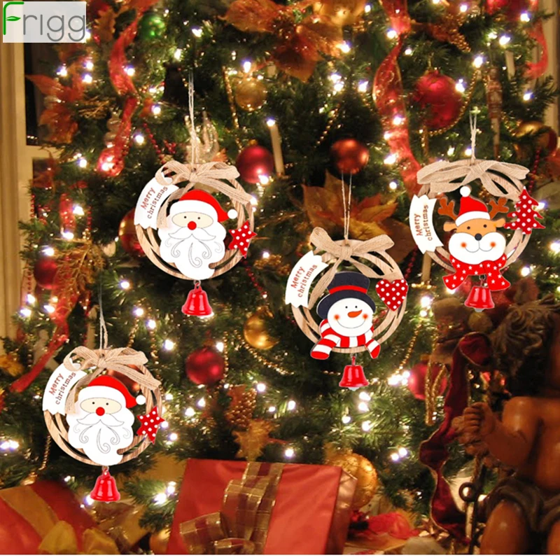 Деревянные Рождественские Подвески рождественские украшения для дома