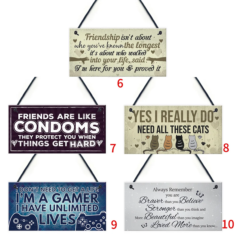 Знаки шикарные семейные дружеские украшения двери деревянные настенные