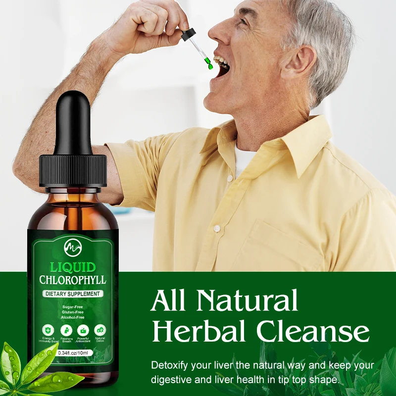 Жидкий хлорофилл капли фотокапли для повышения энергии Очищение действие плохой