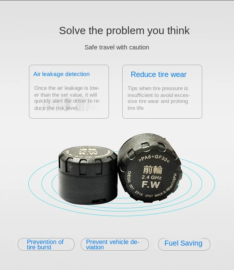 Локомотивный датчик давления в шинах Электрический Мотоцикл монитор внешний