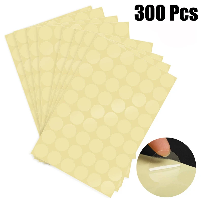 300pcs/pack Round PVC Clear Blank Stickers Waterproof for package and evenlope seal labels sticker thank you stationery sticker