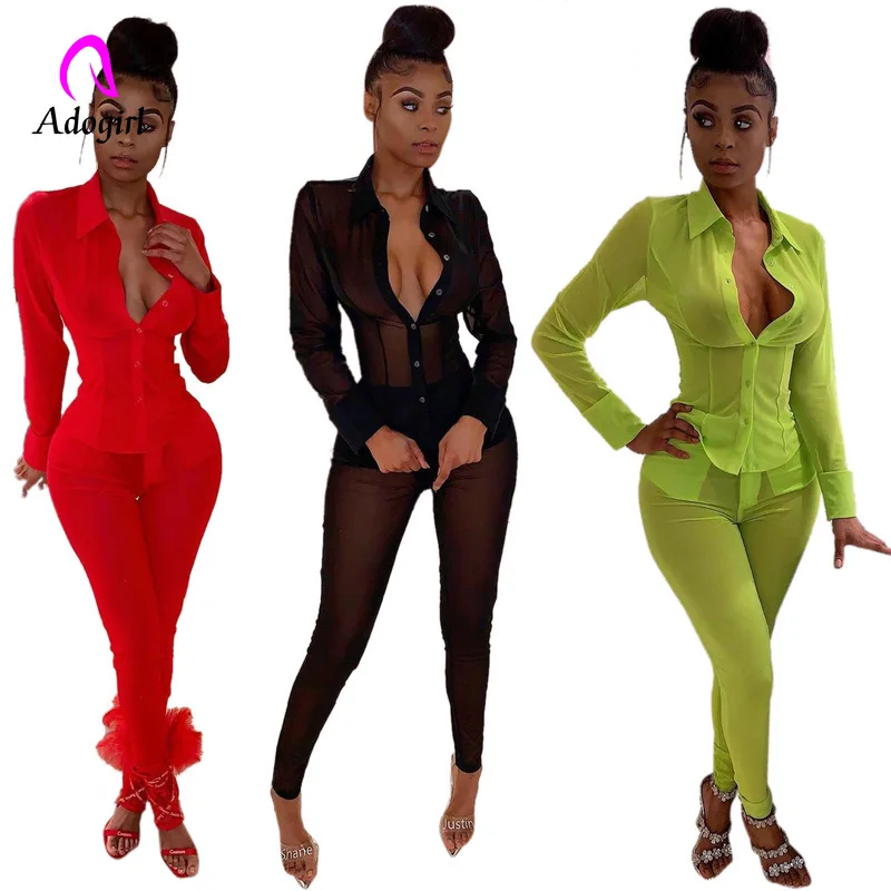 Пикантные женские сетчатые рубашки укороченный Топ с длинным рукавом и леггинсы