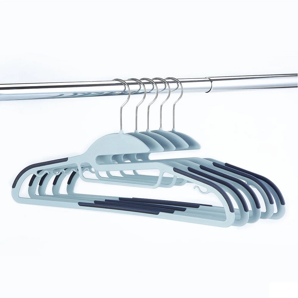 

10 pcs Useful Black Plastic Rack Household Clothes Coat Hangers Closet Organizer
