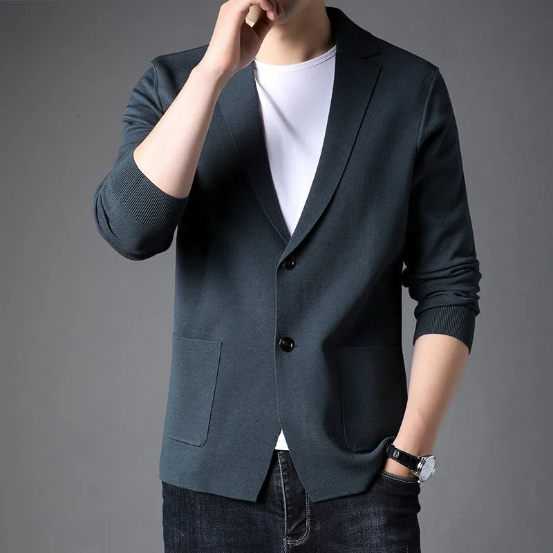 

men's autumn winter new long sleeve sweater cardigan youth casual coat