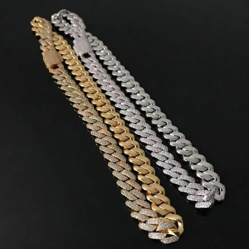 Кубинская звеньевая цепочка ювелирное изделие в стиле хип хоп|Цепочки| |