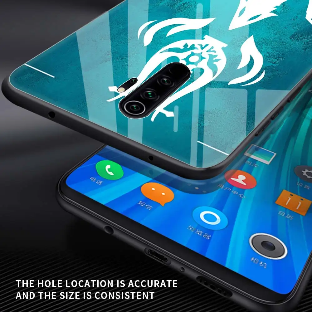 Чехол для телефона Xiaomi Redmi Note 9S 9 10 8 Pro 8T 7 8A 9A 9C K40 стеклянный чехол Poco X3 NFC Shell Genshin Impact