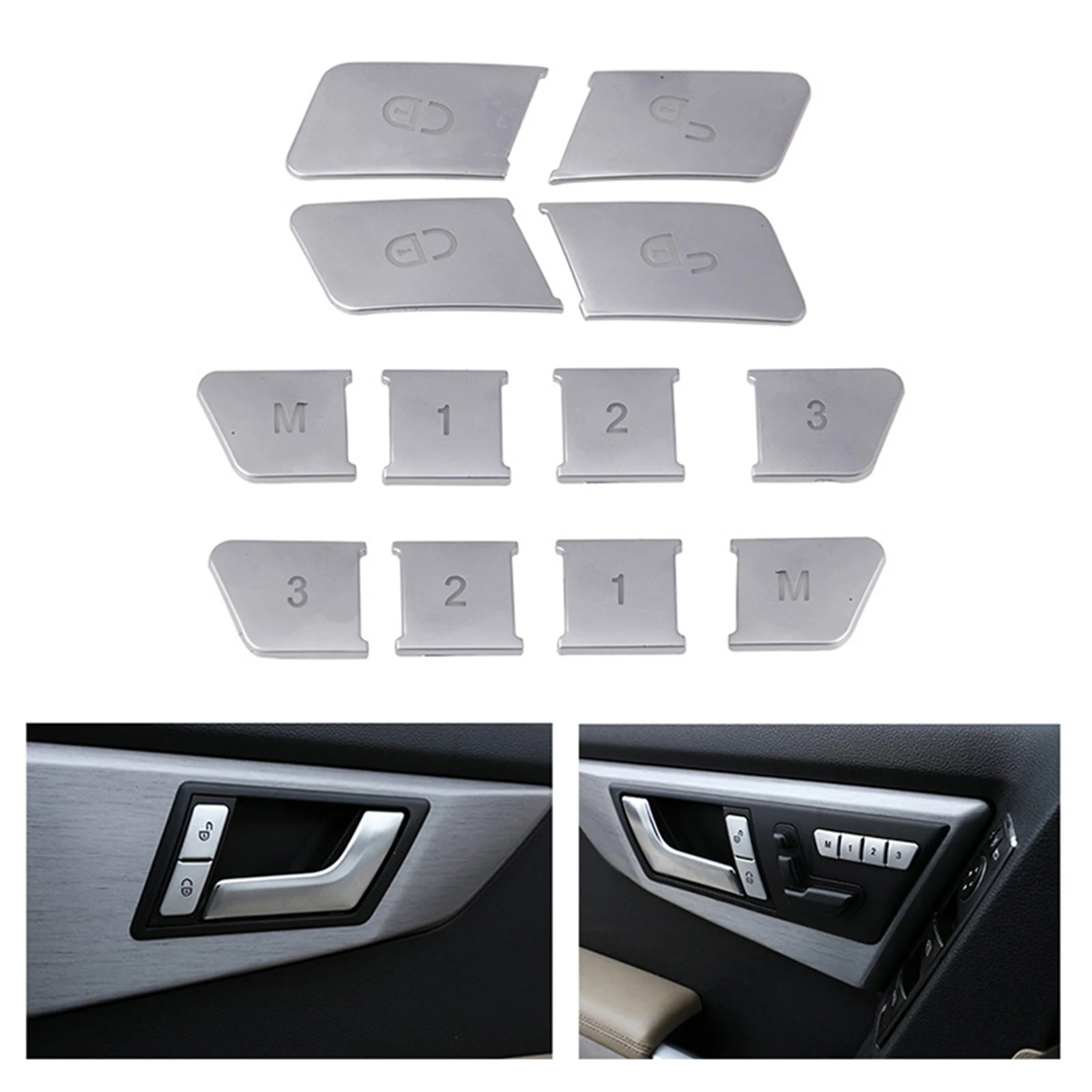 

12 Pieces Patch Switch Button Trim Cover Window Glass for X156 GLE GLS