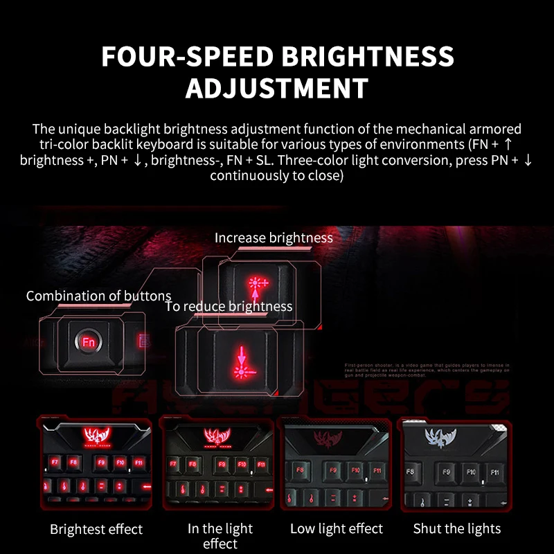 Игровая клавиатура со светодиодсветодиодный подсветкой проводная