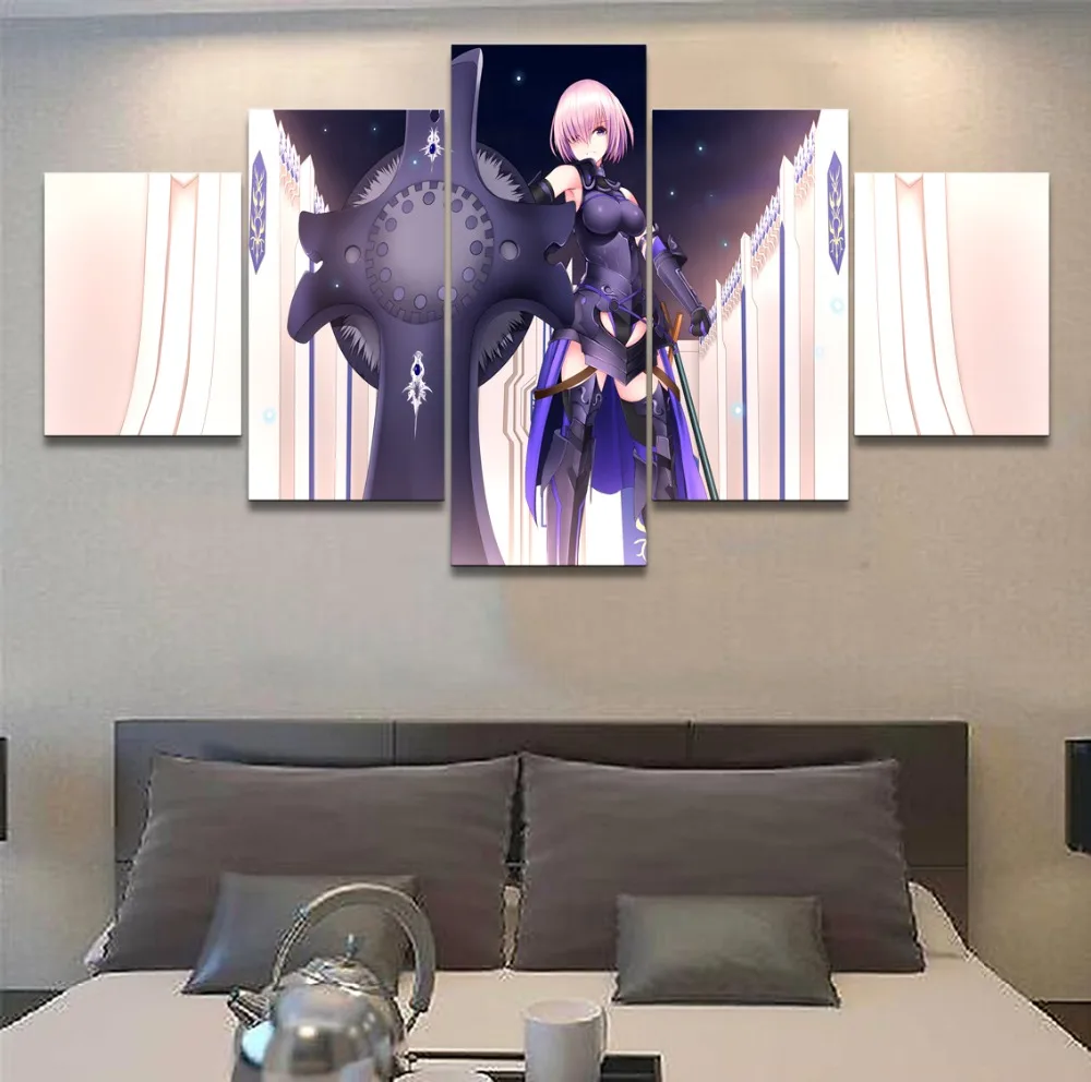 5 шт. аниме Fate Grand для плакатов Shielder Современный домашний декор стен холст картина
