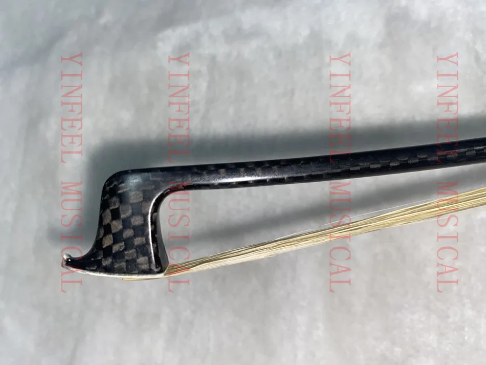 1pc 4/4 Size Weave Carbon Fiber VIOLIN BOW braid carbon fiber Ebony Frog Nickel Silver Fitted Natural White Horsehair | Спорт и