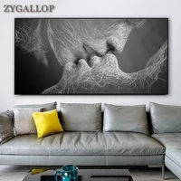 black love kiss canvas painting abstract print poster modern wall art pictures for living room decoration bedroom decor cuadros