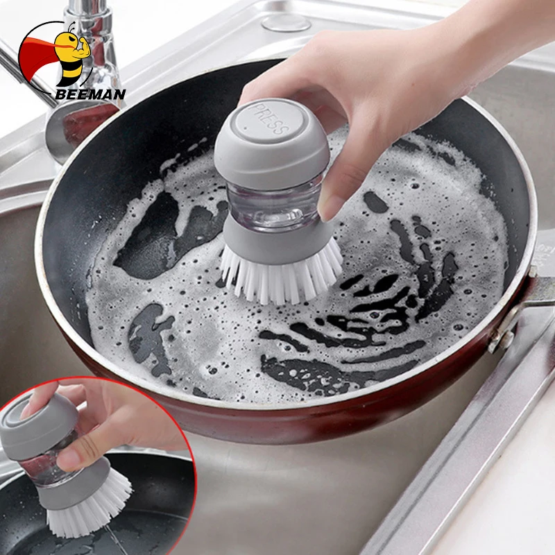 

BEEMAN Cleaning Non-stick Oil Automatic Liquid Cleaning Brush for Dishwashing Decontamination Wash Pot Kitchen Supplies