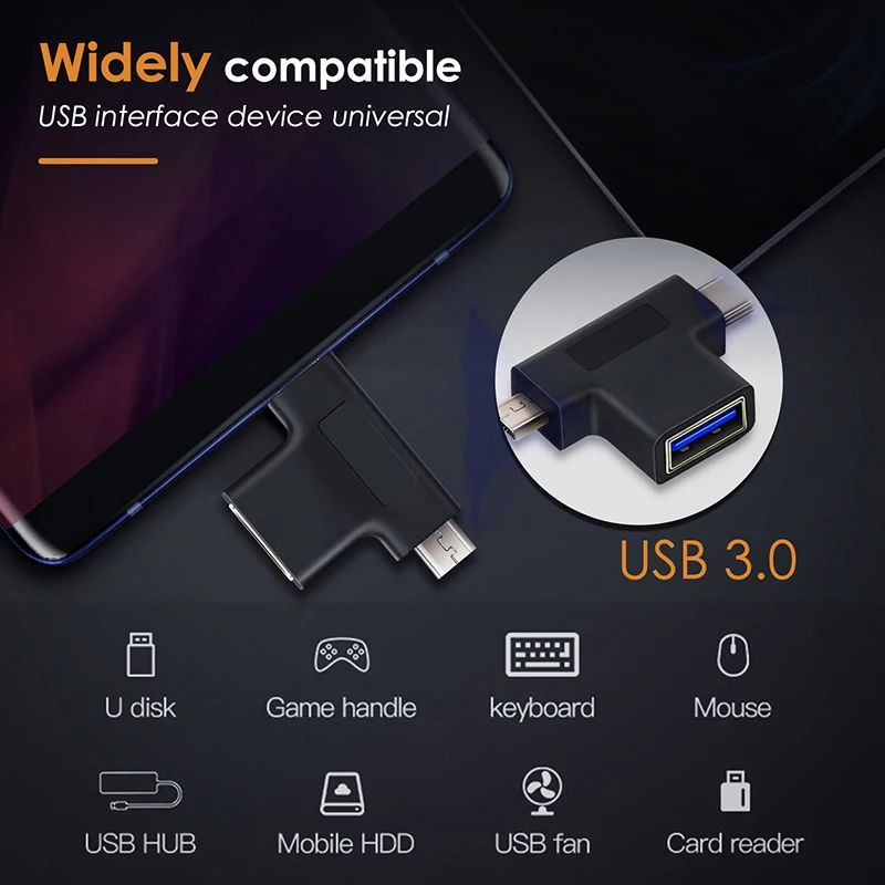 CABLETIME USB C OTG адаптер для USB3.0 F Micro B 2 0 спортивной камеры Xiao mi Huawei Mate Pro сплиттер