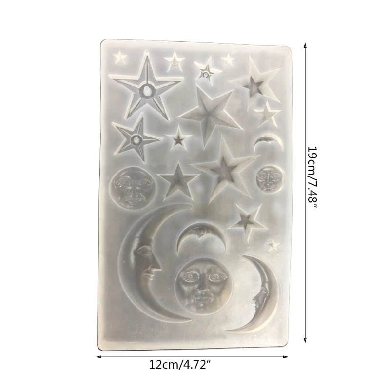 

DIY Star Moon Face Angel Wing Silicone Mould Crafts Decorations Making Tool Crystal Epoxy Resin Mold