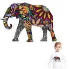 Термонаклейки на футболку с изображением красивого слона, моющиеся термонаклейки сделай сам для утюга, наклейки на одежду с милыми животными, декоративные нашивки для одежды