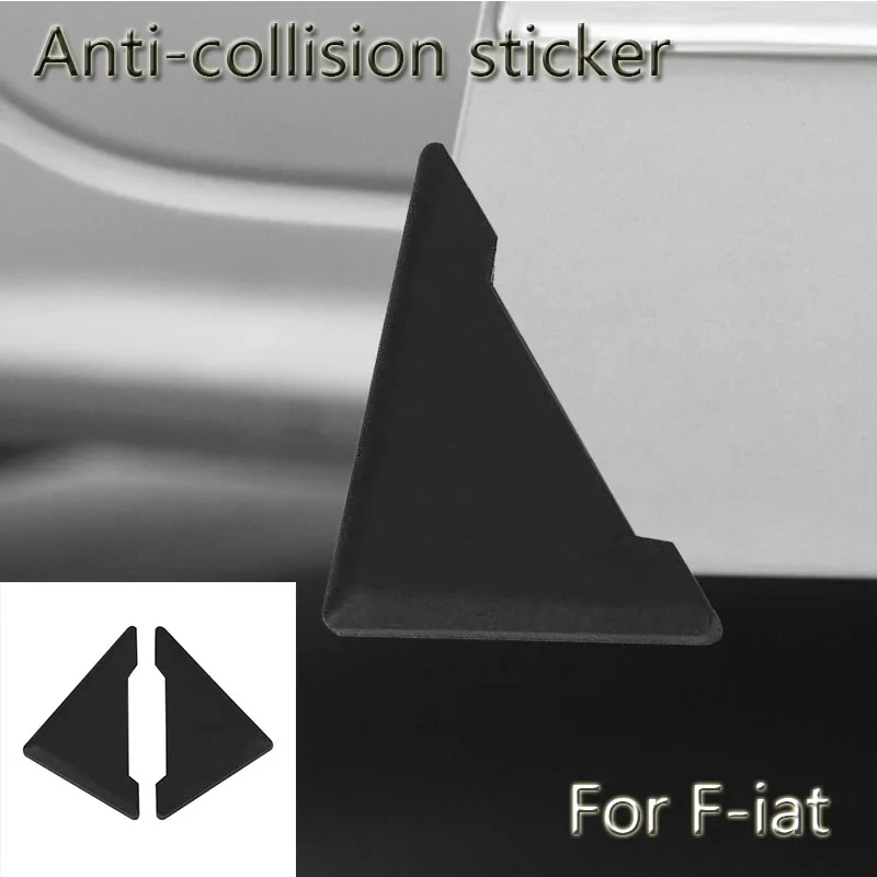 

2pcs silicone car door corner cover anti-collision stickers For Fiat Punto Abarth 500 Stilo Ducato Palio badge Car Styling